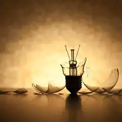 broken salt lamp light bulb