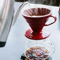 brewing cup of coffee pour over
