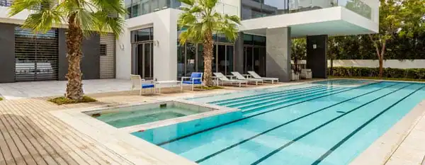 saltwater pool for chlorine salt cell