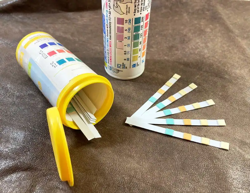 pool test strips water quality testing