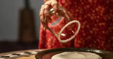 woman adding salt rim to glass