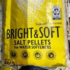 water softener salt in plastic bag