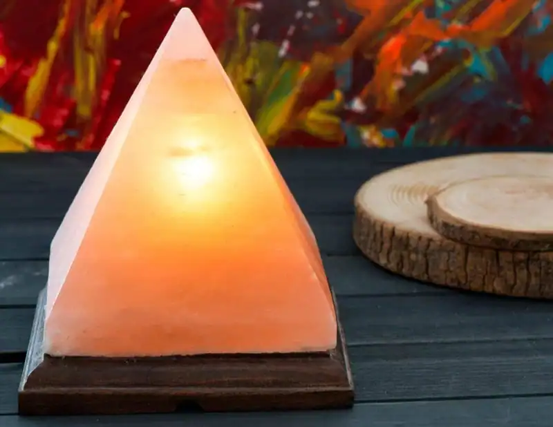 pyramid shaped salt lamp
