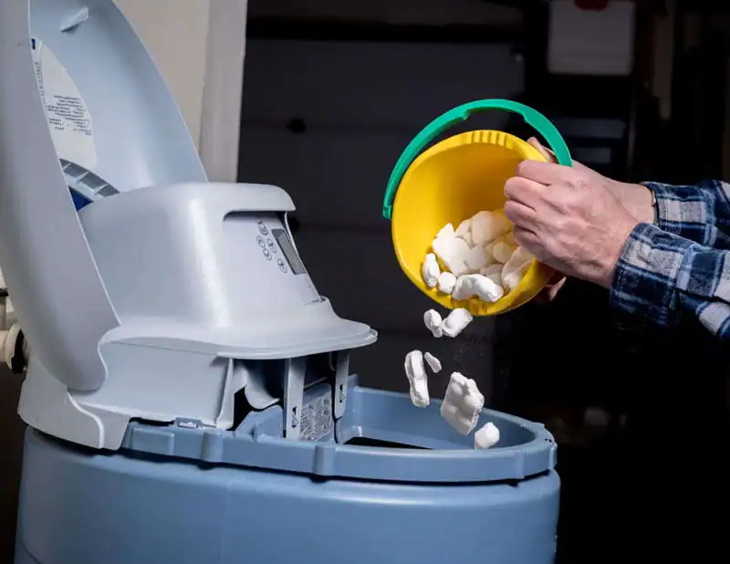 pool salt in a water softener brine tank