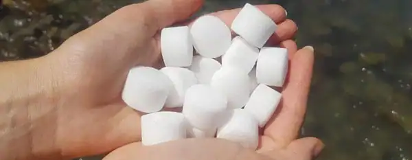 pool salt in a water softener salt cubes
