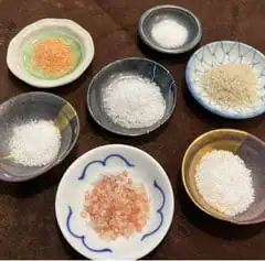 bowls with various salt types