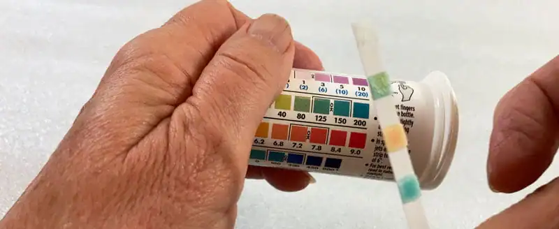comparing ranges with pool test strips